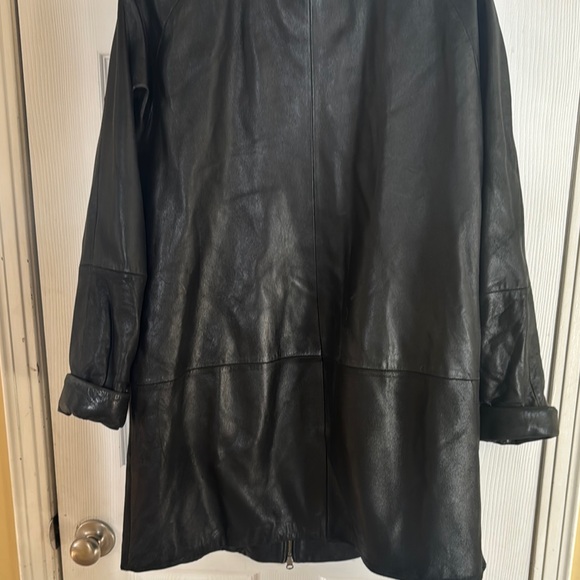 EC Black Leather Coat - Picture 4 of 4